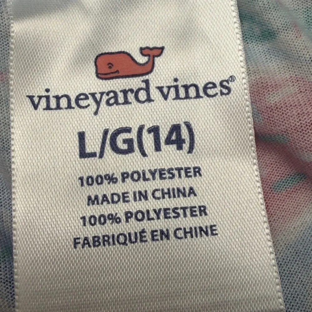 Vineyard Vines Girls Blue Cookie Whale Lounge Pant 7L0113-456 Large 14 NWT